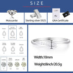 Floating Bar Bangle Bracelet – “Levitating Shine” Edition VVS 5A CZ 7 IN White Gold - Shop Gold Supply