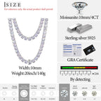Iced Titan Moissanite Side Set Tennis Chain – “Heavyweight Halo” Edition Yellow Gold 16 IN (Necklace) - Shop Gold Supply