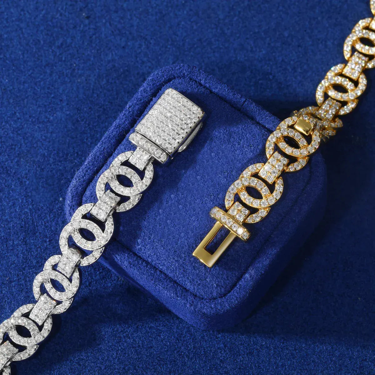 Interlock Moissanite Bracelet – “Eternal Loop” Edition - The Gold Supply