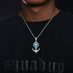 Moissanite Glow Anchor Helm Pendant – “Stormproof” Edition Yellow Gold - Shop Gold Supply