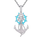 Moissanite Glow Anchor Helm Pendant – “Stormproof” Edition Yellow Gold - Shop Gold Supply