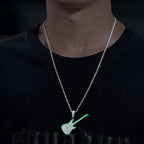 Moissanite Glow Guitar Pendant – “Electric Pulse” Edition - Shop Gold Supply