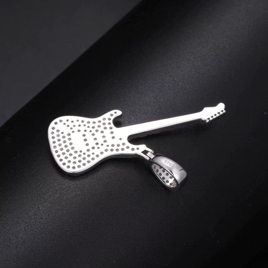 Moissanite Glow Guitar Pendant – “Electric Pulse” Edition - The Gold Supply