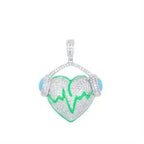 Moissanite Glow Heart Pendant – “Heartbeat Harmony” Edition - Shop Gold Supply