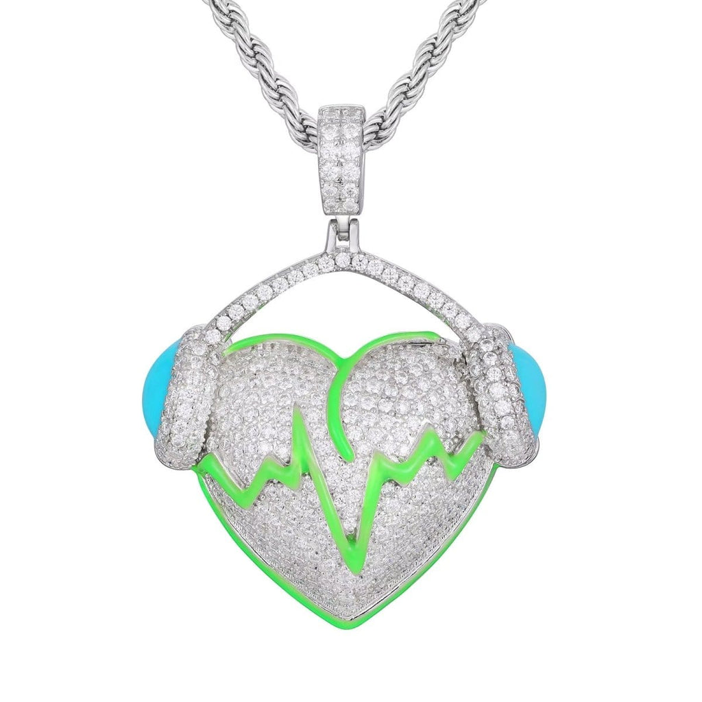 Moissanite Glow Heart Pendant – “Heartbeat Harmony” Edition - The Gold Supply