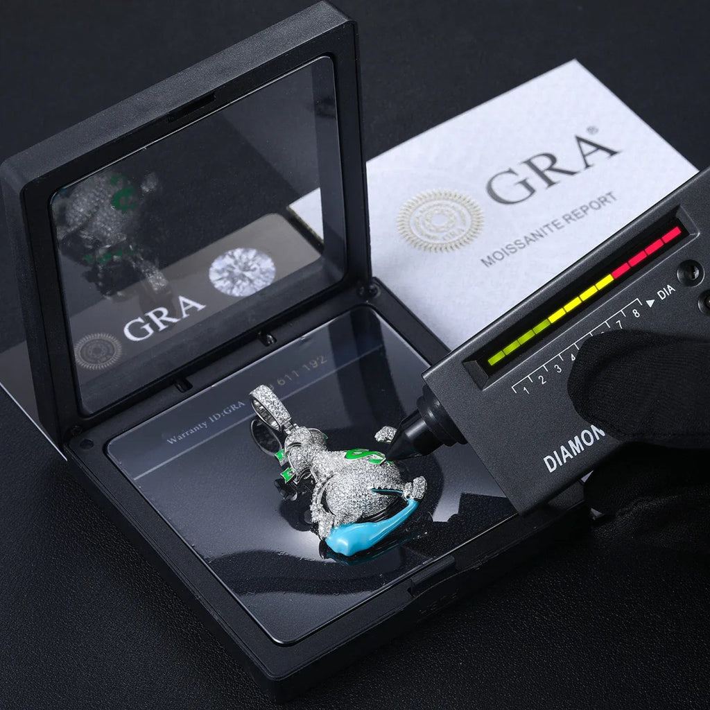 Moissanite Glow Money Bag Pendant – “Run the Bag” Edition - Shop Gold Supply