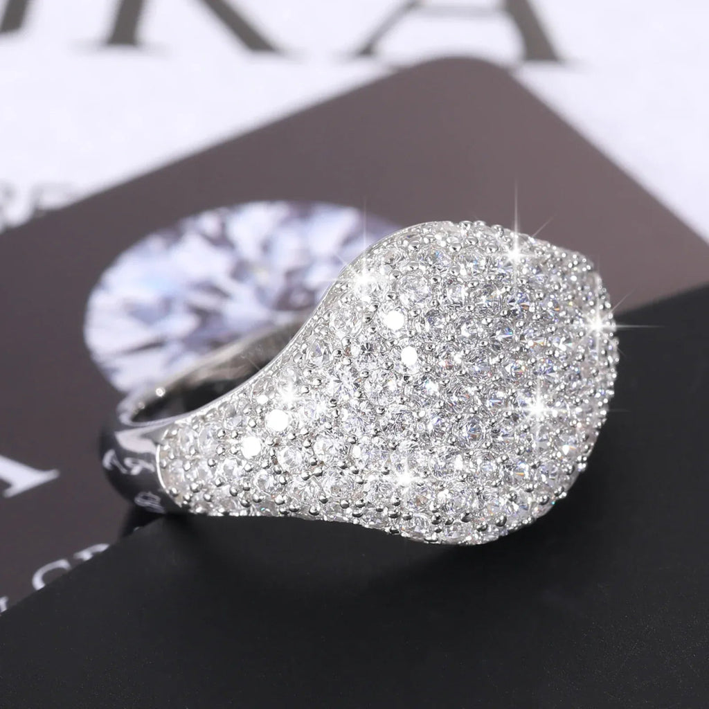 Pavé Wave Dome Ring – “Glacier Crest” Edition 6 - Shop Gold Supply