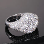 Pavé Wave Dome Ring – “Glacier Crest” Edition 6 - Shop Gold Supply