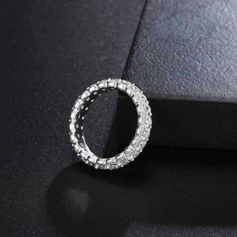 Radiant Eternity Band Moissanite Ring – “Infinite Ice” Edition - The Gold Supply